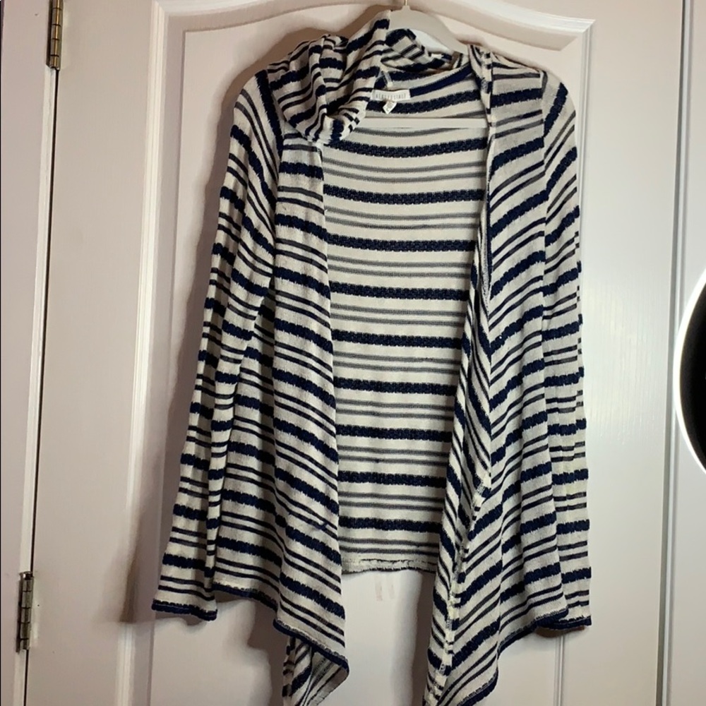 Nautical blue and white stripped Cardigan